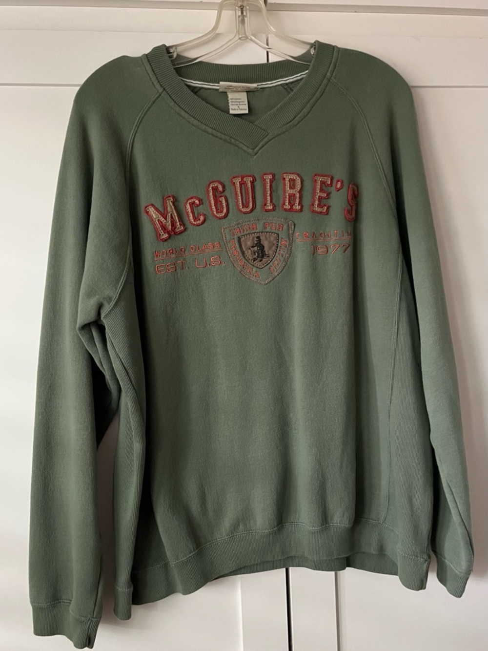 Men's McGuire’s Sage Green Pullover Sweatshirt